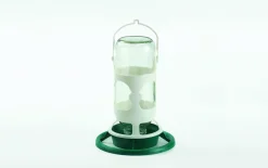 Fauna Hangpot Glas Zonder Gaten - Duiven - Voerbak - Drinkbak - 1 l Groen Wit