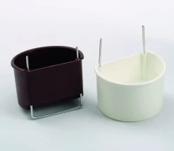 Fauna Papegaaien Eetbak Met Haak - Vogel - Voerbak- Drinkbak - Wit per stuk