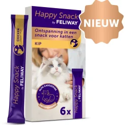 Feliway Happy Snack - Kattensnack - Kip 15 g 6 stuks Voor Katten Vanaf 12 Weken