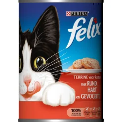 Felix Blik 3 Vleessoorten - Kattenvoer - Rund Hart Gevogelte 400 g