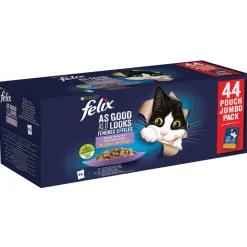 Felix Multibox Elke Dag Feest Mix Selectie In Gelei - Kattenvoer - Rund Kip Tonijn 44x85 g