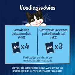 Felix Multipack Elke Dag Feest Groente Selectie In Gelei - Kattenvoer - Rund Kip Zalm 12x85 g