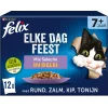 Felix Multipack Elke Dag Feest Mix Selectie In Gelei 7+ Senior - Kattenvoer - Rund Kip Tonijn 12x85 g