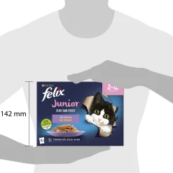 Felix Multipack Elke Dag Feest Mix Selectie In Gelei Junior - Kattenvoer - Tonijn Kip Zalm 12x85 g