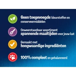 Felix Multipack Elke Dag Feest Vis In Gelei - Kattenvoer - Tonijn Zalm Schol 12x85 g