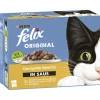 Felix Multipack Original Gevogelte Selectie In Saus - Kattenvoer - Eend Kip Kalkoen 12x85 g