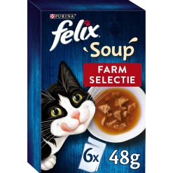 Felix Soup Farm Selectie - Kattenvoer - Rund Kip Lam 6x48 g