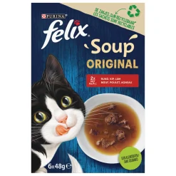 Felix Soup Farm Selectie - Kattenvoer - Rund Kip Lam 6x48 g