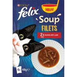 Felix Soup Filets Farm Selectie - Kattenvoer - Rund 6x48 g