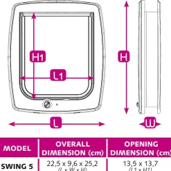 Ferplast Dierenluik Swing Wit - Kattenluik