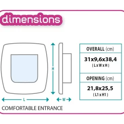 Ferplast Dierenluik Swing Wit - Kattenluik