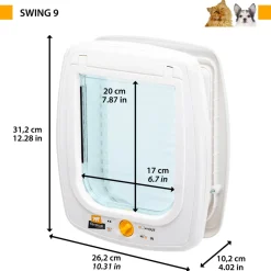 Ferplast Dierenluik Swing Wit - Kattenluik