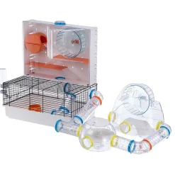 Ferplast Hamster Woonruimte Lab - Dierenverblijf - 22.5x20.7x14.3 cm Transparant