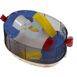Ferplast Hamsterkooi Circus Fun - Dierenverblijf - 49.5x34x42.5 cm Wit Rood Zwart