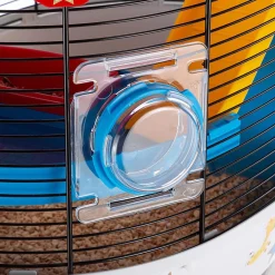 Ferplast Hamsterkooi Circus Fun - Dierenverblijf - 49.5x34x42.5 cm Wit Rood Zwart