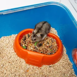 Ferplast Hamsterkooi Combi 2 - Dierenverblijf - 79.5x29.5x26 cm Blauw Oranje