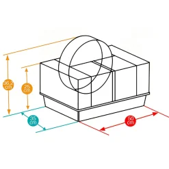 Ferplast Hamsterkooi Coney Island - Dierenverblijf - 51.2x36.7x36.2 cm Rood Wit