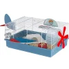 Ferplast Hamsterkooi Criceti 9 Plane - Dierenverblijf - 46x29.5x22.5cm cm Wit Blauw Rood