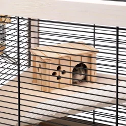 Ferplast Hamsterkooi Hamsterville - Dierenverblijf - 60x34x49 cm Houtkleur