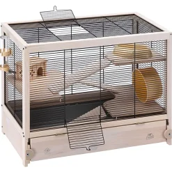 Ferplast Hamsterkooi Hamsterville - Dierenverblijf - 60x34x49 cm Houtkleur
