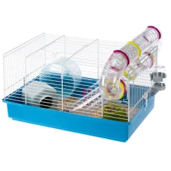 Ferplast Hamsterkooi Paula - Dierenverblijf - 46x29.5x24.5 cm Blauw
