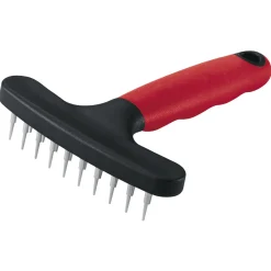 Ferplast Herderhark Dubbel - Hondenvachtkam - 15.5x11 cm Rood Zwart