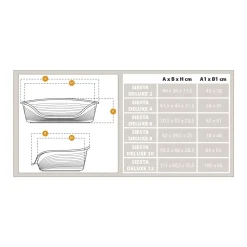 Ferplast Hondenbed Plastic Deluxe Grijs - Hondenmand