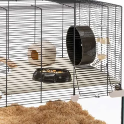 Ferplast Knaagdierenkooi Karat 120 - Dierenverblijf - 118.5x50.5x61.5 cm Zwart Transparant