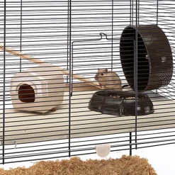 Ferplast Knaagdierenkooi Karat 60 Zwart&Transparant - Dierenverblijf