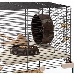 Ferplast Knaagdierenkooi Karat 60 Zwart&Transparant - Dierenverblijf