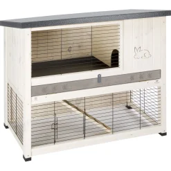 Ferplast Konijnenhok Charlie - Dierenverblijf - 117x67x96 cm Wit Grijs