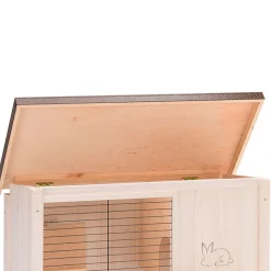 Ferplast Konijnenhok Charlie - Dierenverblijf - 117x67x96 cm Wit Grijs