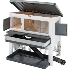 Ferplast Konijnenhok Grand Lodge 120 Plus - Dierenverblijf - 115.5x73x117 cm Grijs 120