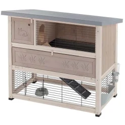 Ferplast Konijnenhok Ranch 120 Plus - Dierenverblijf - 117x69x101 cm Grijs 120