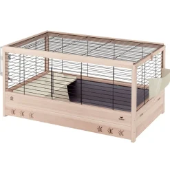 Ferplast Konijnenkooi Arena 100 - Dierenverblijf - 100x62.5x51 cm Houtkleur