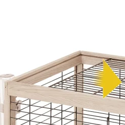 Ferplast Konijnenkooi Arena 100 - Dierenverblijf - 100x62.5x51 cm Houtkleur