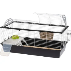 Ferplast Konijnenkooi Casita 120 - Dierenverblijf - 119x58x61 cm Zwart Wit