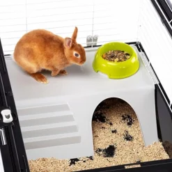 Ferplast Konijnenkooi Casita 100 - Dierenverblijf - 96x57x56 cm Zwart