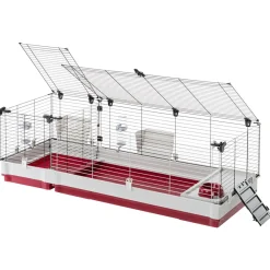 Ferplast Konijnenkooi Krolik 160 - Dierenverblijf - 162x60x50 cm Grijs Rood