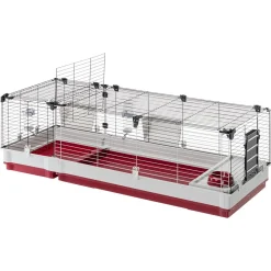 Ferplast Konijnenkooi Krolik 160 - Dierenverblijf - 162x60x50 cm Grijs Rood