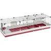 Ferplast Konijnenkooi Krolik 200 - Dierenverblijf - 205x60x50 cm Rood