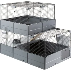 Ferplast Multipla Double - Dierenverblijf - 107.5x72x96.5 cm Grijs