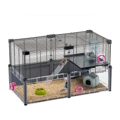 Ferplast Multipla Hamster - Dierenverblijf - 72.5x37.5x42 cm Zwart