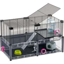 Ferplast Multipla Hamster - Dierenverblijf - 72.5x37.5x42 cm Zwart