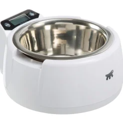 Ferplast Optima Voerbak Met Weegschaal - Hondenvoerbak - 24.5x25.5x12.5 cm Wit