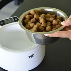 Ferplast Optima Voerbak Met Weegschaal - Hondenvoerbak - 24.5x25.5x12.5 cm Wit