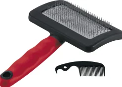 Ferplast Slicker Borstel Rood&Zwart - Hondenvachtborstel