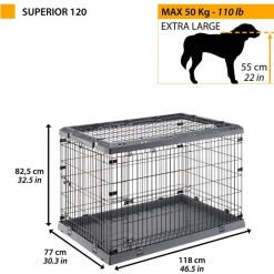 Ferplast Superior Hondenbench Grijs - Bench