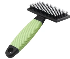 Ferplast Vachtborstel Met Plastic Pennen Kat - Kattenvachtborstel - 14.5x6.8x2 cm Lime Zwart