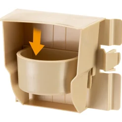 Ferplast Voerbak Brava 4 - Vogel - Voerbak- Drinkbak - 16.5x9.5x14 cm Assorti